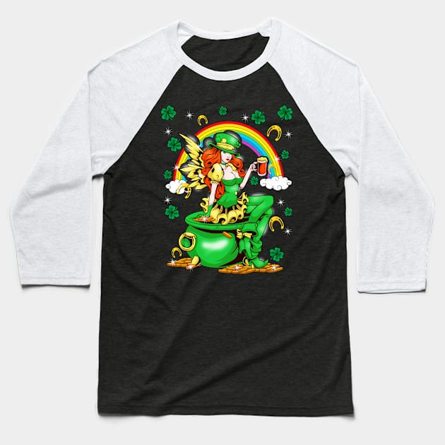 Irish Fairy St Patricks Day Ireland Baseball T-Shirt by E